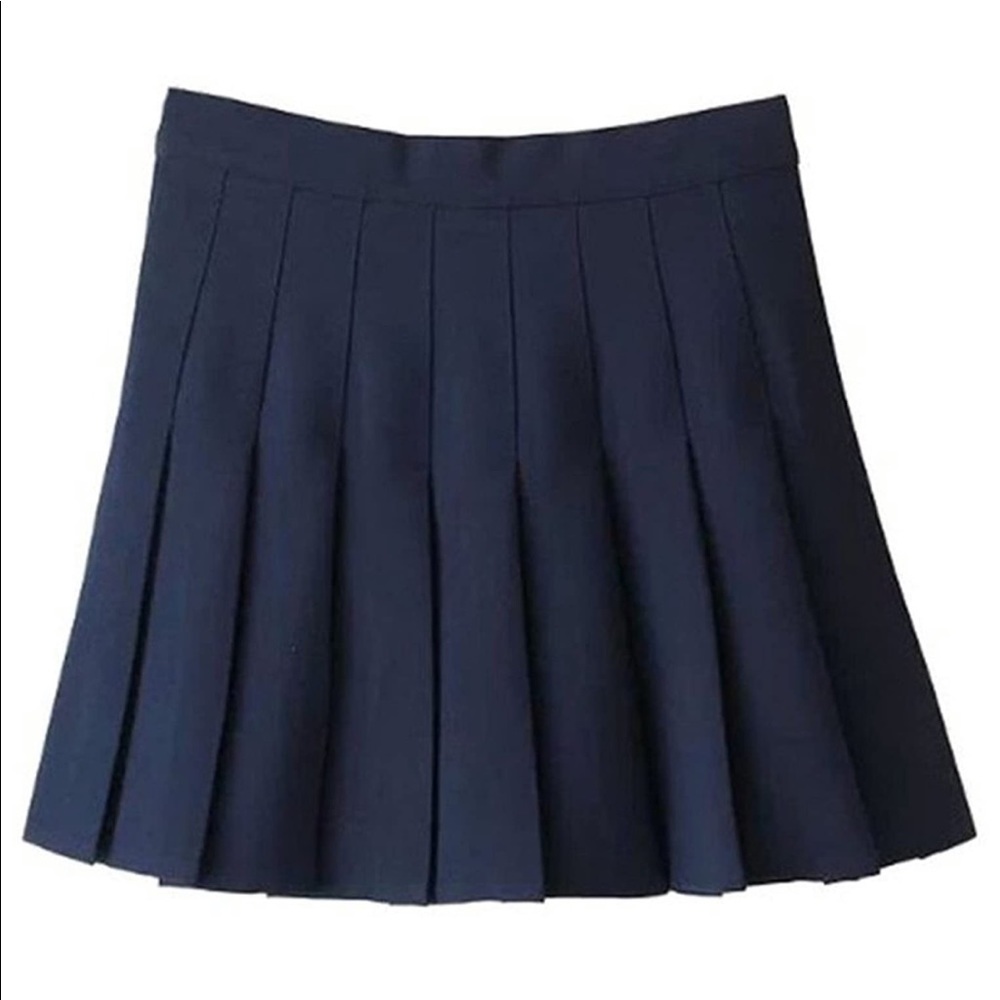 NWT Navy Pleated Skirt